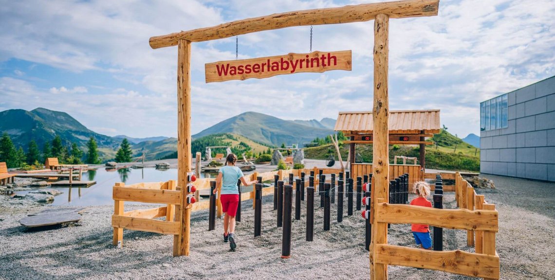 Wasserlabyrinth, Bad Kleinkirchheimer Bergbahnen, Aktivpark, Familienurlaub 