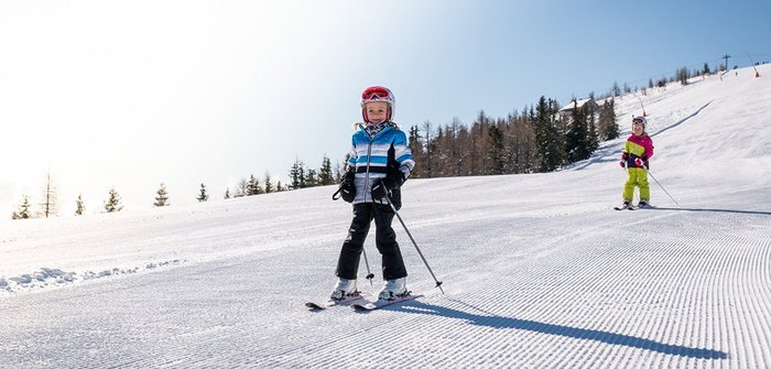 Mädchen im Skigebiet Bad Kleinkirchheim, Familienskigebiet in Kärnten