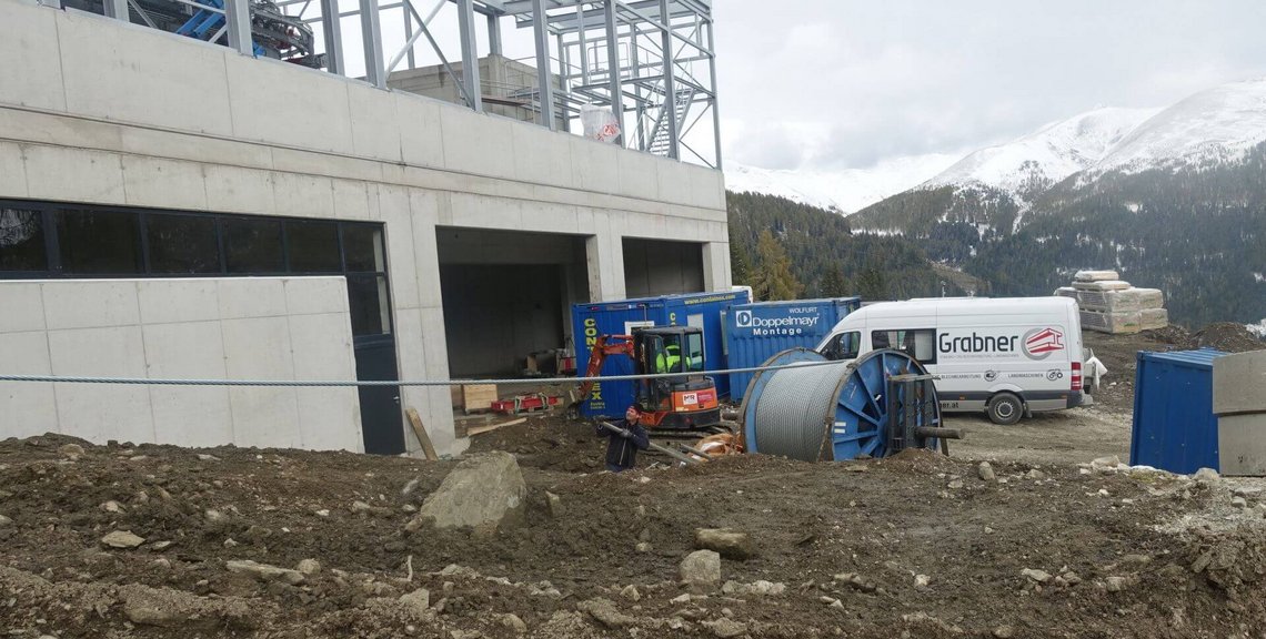 Seil Anlieferung an der Spitzeckbahn, Bad Kleinkirchheimer Bergbahnen