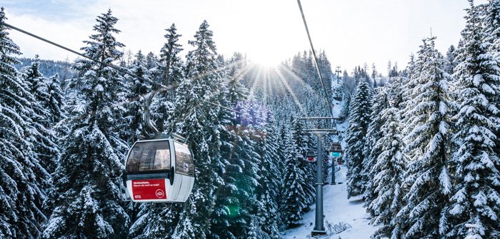 Kabinenbahn im Skigebiet Bad Kleinkirchheim, Kaiserburgbahn, Skigebiet im Winter, Wandergebiet und Bikegebiet im Sommer