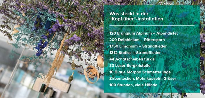 Materialienlister der Natur-Installation von Katharina Steiner