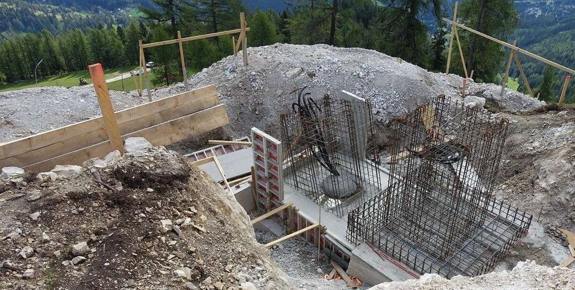 Stützenfundament Spitzeckbahn, Baufortschritte