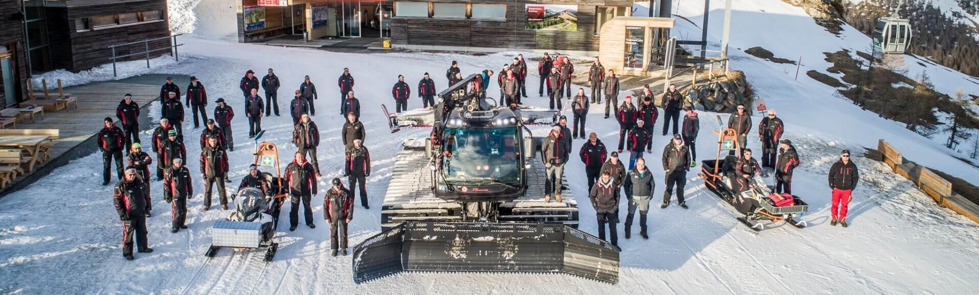 Team der Bad Kleinkirchheimer Bergbahnen, Pistengerätefahrer, Pistenretter, Seilbahnmitarbeiter