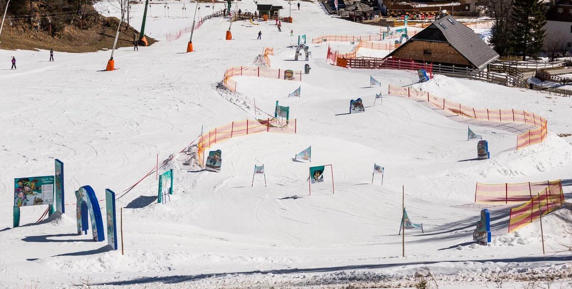 Kidsslope für die Kleinen, Übungshang beim Sonnleitenlift, familienfreundliches Skigebiet