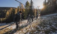 Seilspleissung an der Kaiserburgbahn in Bad Kleinkirchheim, Bergbahnen Team bei den Arbeiten der Seilspleissung, Firma Teufelberger