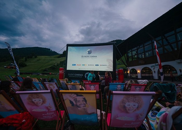 Kino unter Sternen, am Fuße der Kaiserburg, Bad Kleinkirchheim