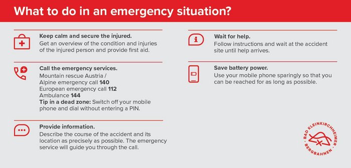 mergency numbers in case of incidents on the mountain, emergency situation and first aid, mountain rescue team and Euro emergency call