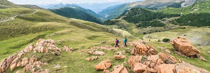 Stein-Massiv Rote Burg, inmitten des UNESCO Biosphärenpark Kärntner Nockberge