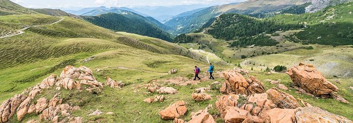 Stein-Massiv Rote Burg, inmitten des UNESCO Biosphärenpark Kärntner Nockberge