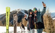 Fotospot im Skigebiet Bad Kleinkirchheim, Gipfelfoto mit Aussicht, Traum Panorama in den Nockbergen, Top Skigebiet Österreich