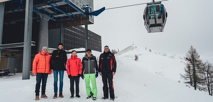 Photovoltaikoffensive an der Bergstation der Biosphärenparkbahn Brunnach, Vorstand und Aufsichtsrat der Bad Kleinkirchheimer Bergbahnen