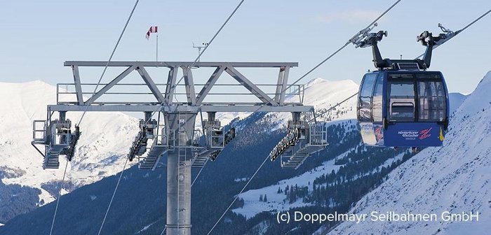 24er Funitel Gletscherbus, Hintertuxer Gletscher, Doppelmayr Seilbahn