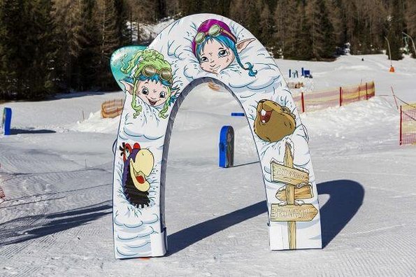 Piste für Ski-Anfänger, Skifahren lernen im Winter-Urlaub, Familienurlaub im Skigebiet Bad Kleinkirchheim, Kärnten