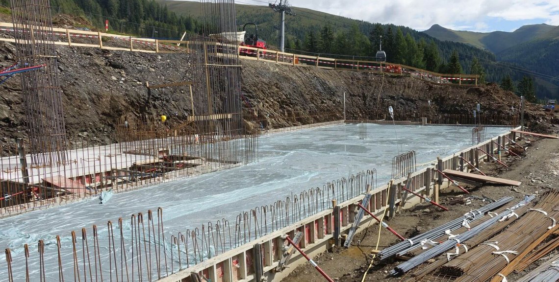 Bau Talstation Spitzeckbahn, Baufortschritt, Doppelmayr Lift, Top Kärntner Skigebiet