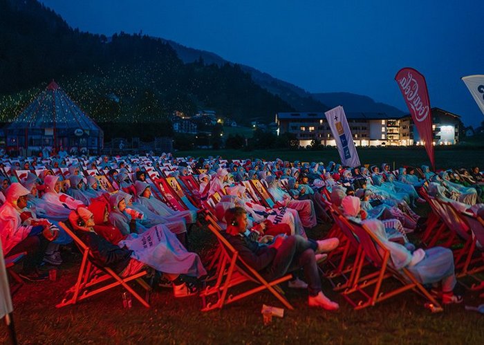 Freiluftkino an der Talstation Kaiserburgbahn, Bad Kleinkirchheim, Kärnten