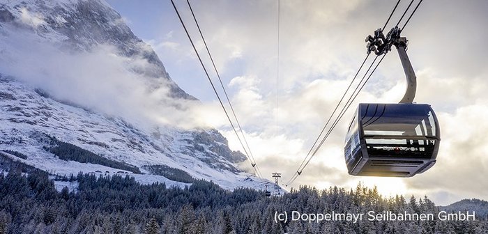 28er 3-S Kabinenbahn Eiger Express, Grindelwald, Schweiz, Doppelmayr