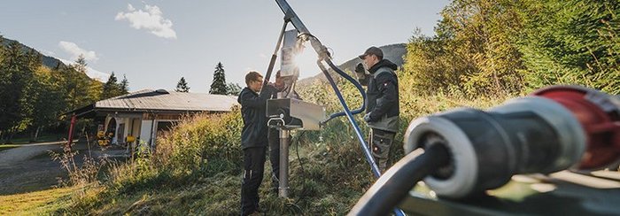 Schneilanzen-Aufbau und Testung im Bad Kleinkirchheimer Skigebiet