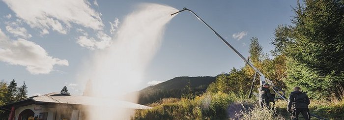 Aufbau und Testung einer Schneilanze an der Maibrunnbahn im Bad Kleinkirchheimer Skigebiet