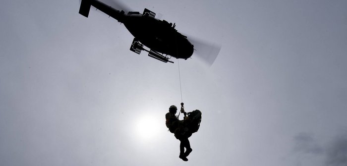 Bergeübung St. Oswald, Hubschrauber Jägerbataillon25 und Team der Bad Kleinkirchheimer Bergbahnen