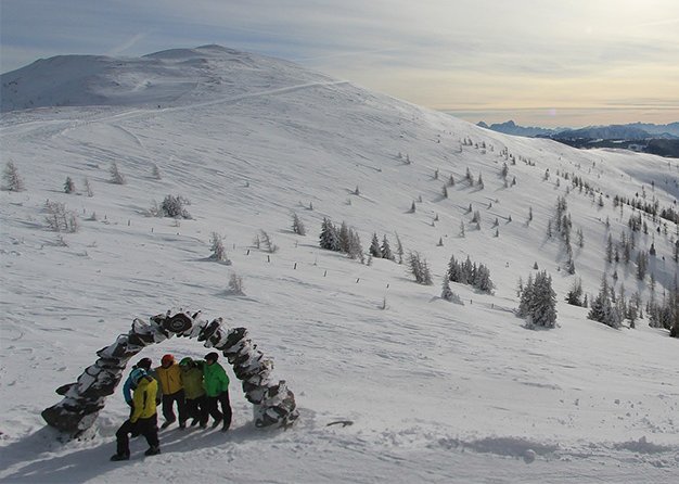 Gipfel Kaiserburg in Bad Kleinkirchheim, Top Skigebiet in den Kärntner Alpen, Sonnenstunden am Gipfel, Foto mit Aussicht