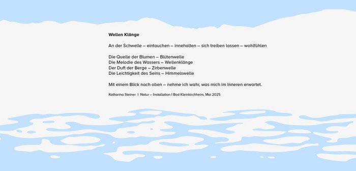 Glasfolierung mit Gedicht passend zum Kunstwerk