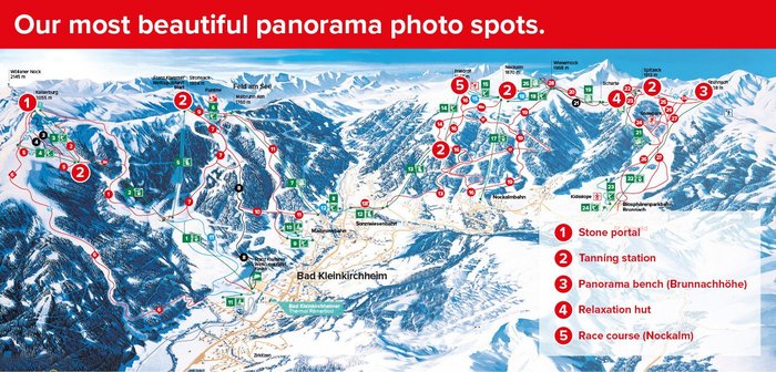 Top 5 panorama photo spots at the Bad Kleinkirchheimer Bergbahnen, Austrian Alps, Winter vacation in Carinthia