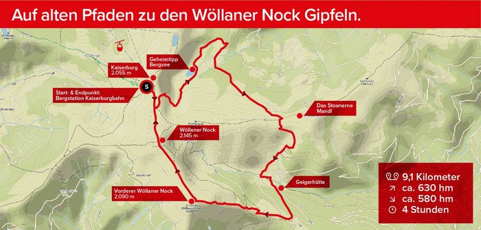 Pfade eingezeichnet auf einer Karte.