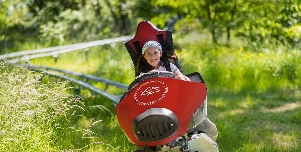 Kaiserburg Bob, Kärntens modernste Rollbobbahn, Bad Kleinkirchheimer Bergbahnen, Sommer und Winter, Tagesausflug Kärnten 