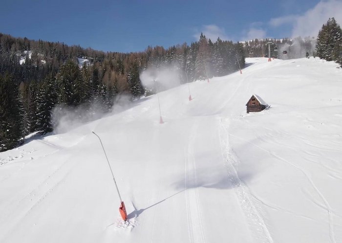 Beschneiung mit Schneelanze, im Skigebiet Bad Kleinkirchheim