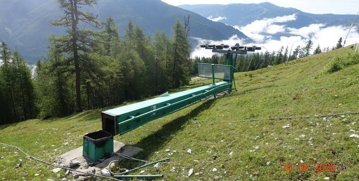 Abriss-Phase Spitzecklift, Erneuerung im Skigebiet Bad Kleinkirchheim
