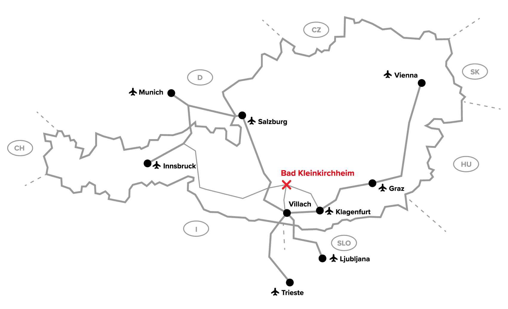 Directions to Bad Kleinkirchheim
