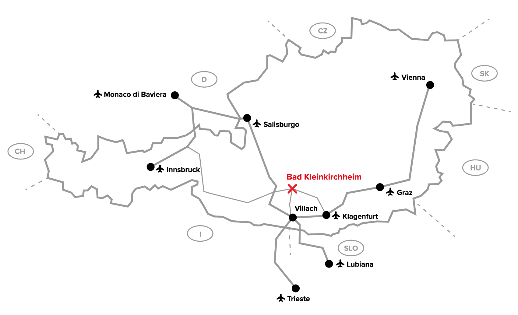 Come arrivare a Bad Kleinkirchheim